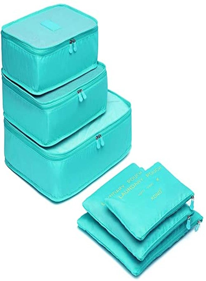 سنام مجموعة حقائب تخزين سفر محمولة من SUNAM مكونة من 6 قطع، مناسبة للملابس الداخلية، حقائب السفر، حقائب تنظيم الملابس، حقائب غسيل الملابس الشبكية (ألوان عشوائية). - Image 2